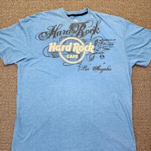 Vintage Y2K Hard Rock Cafe Los Angeles Graphic Tee XXL Grunge Affliction Style